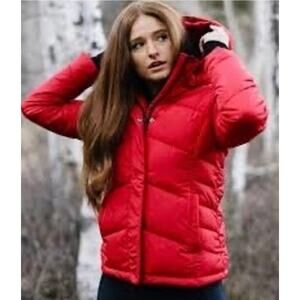 Zyia Active Sierra Red Expedition Puffer Coat Quilted Warm Women's XL Ski Jacket